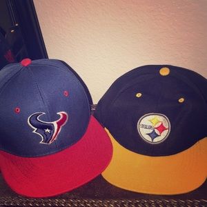 Texan hat plus Steelers Hat Package